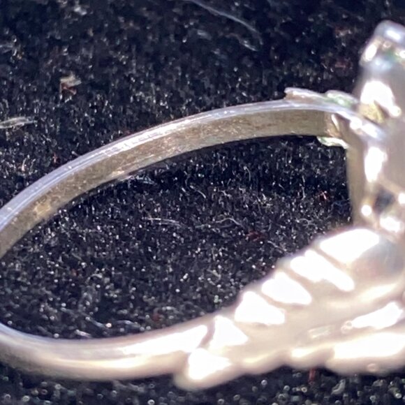 Ring Size 4.5 Blue Glass Faceted Vintage Jewelry Sterling Silver Tested - Picture 16 of 16